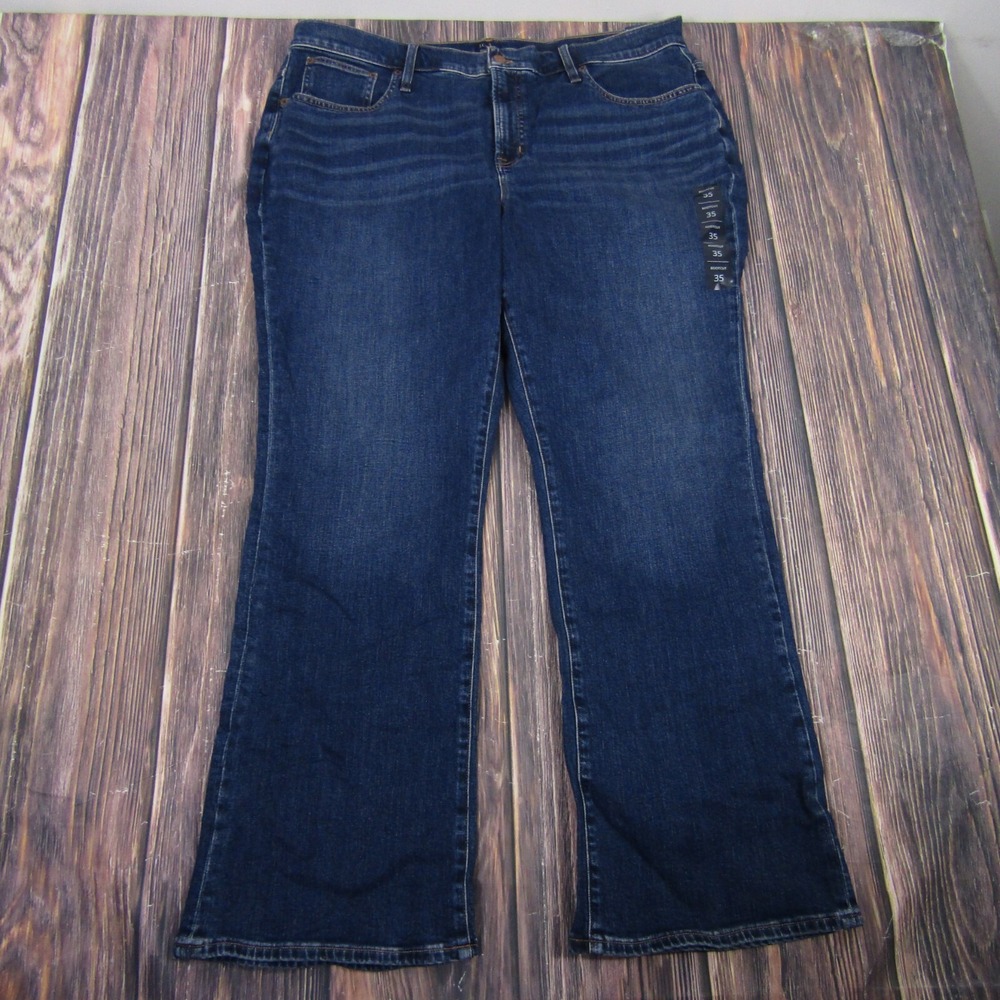 J Crew NEW NWT Womens 35 Blue Bootcut Jeans Slim Fit Flare Leg - Picture 2 of 6